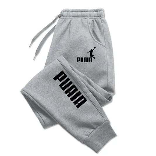 PUAIA Print Men's Pants Autumn/Winter New Sport Jogging Trousers Fitness Loose Fit Clothing Solid Color Outfit Streetwear Pants - MANDOTOS