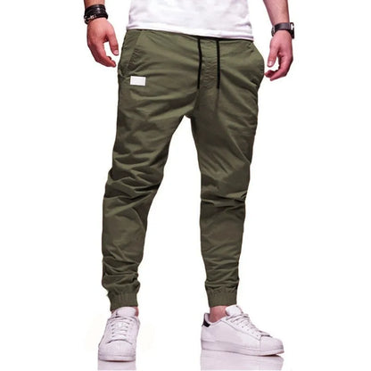 2025New Men's Casual Sports Pants Sweatpants Male Jogger Cargo Harem Pencil Pants Trousers Multi-pocket Sweatwear - MANDOTOS