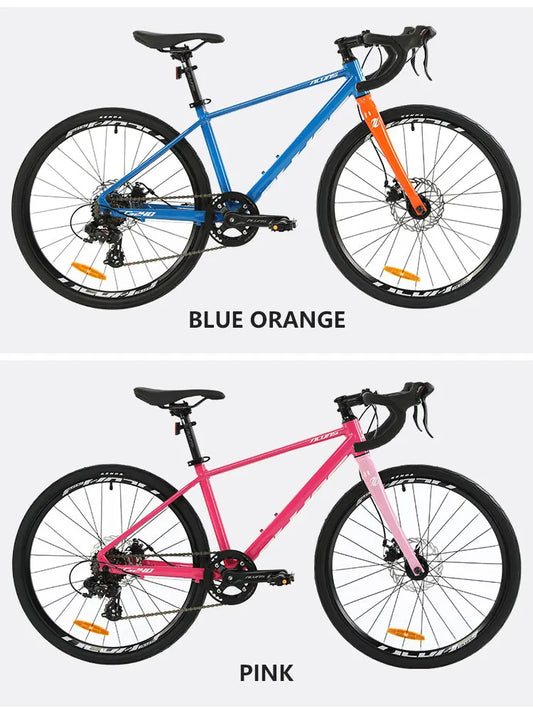 F, YUZE G240 7Speed Aluminum Disc Brake Bike Boy Girl Student Children Bicycle Teen Road bicicleta велосипед Handlebar 380mm