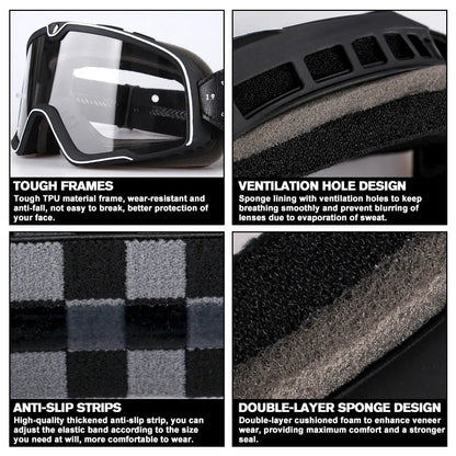 Retro Bicycles Goggles - Stylish, Functional, & UV Protection for All Seasons! 🚴♀️🕶️ - MANDOTOS