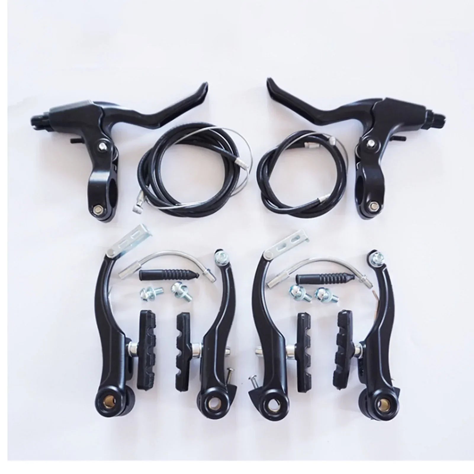 Bike Front Rear V Brakes Front Rear Caliper Set Brake Cycling Kit for MTB BMX Folding Road Mountain Bicycle Bikes Brake Set