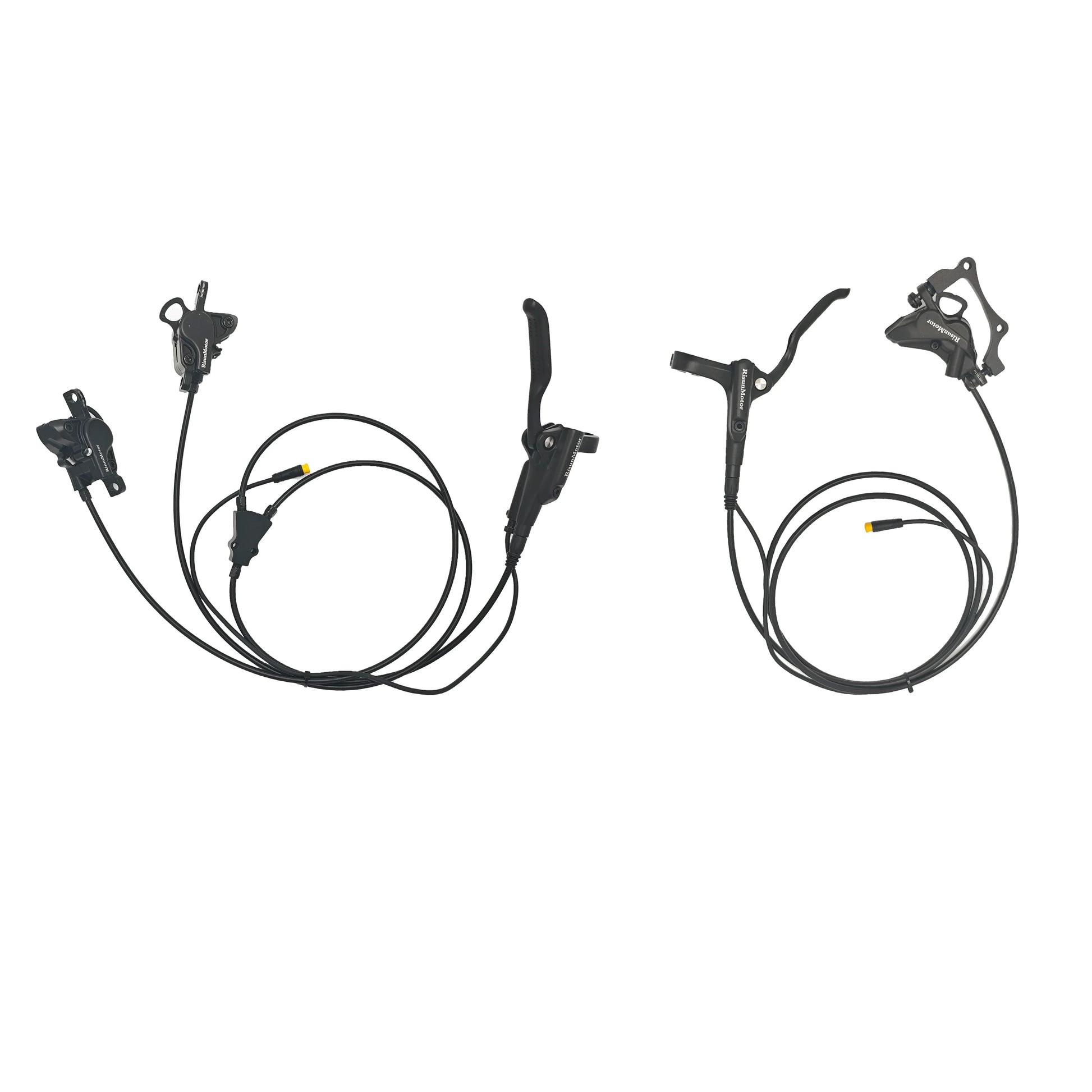 Hydraulic Disc Brake Kits with Front Dual Brake Calipers and Parking Button for Electric Bicycle Tricycle