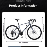 700CRoad Bike Bicycle Youth Lightweight Ultralight Adult Men's27Speed Racing Women's Bicycle