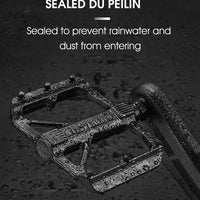 WEST BIKING Bicycle Pedals Sealed DU Bearing Nonslip Pedal Mountain Road Bike Cycling Alloy MTB Pedal Bicycle Accessories