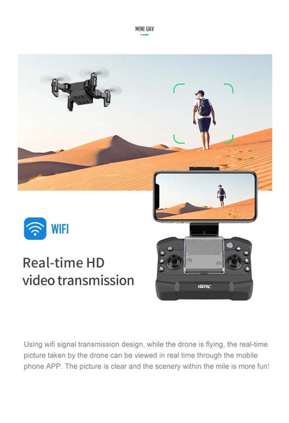 Xiaomi V2 Mini Drone Professional HD Camera 5G Wifi FPV Air Pressure Altitude Hold Foldable Quadcopter RC Drone Toys New UAV - MANDOTOS