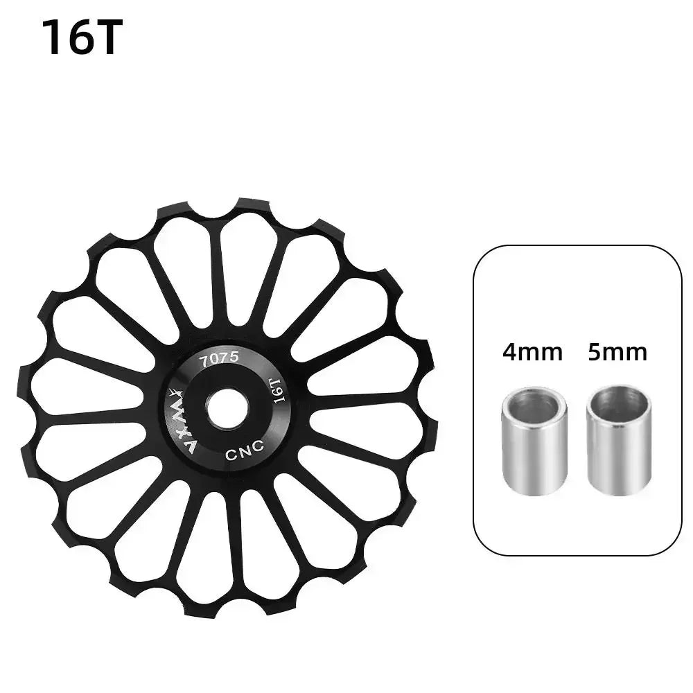 Ceramic Bicycle Guide Wheel, Rear Derailleur, Bearing Axis Adapter, Bike Guide Roller, Jockey Wheel, 10T-17T