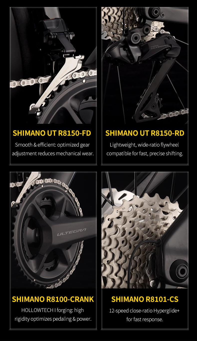 SAVA AEROX SLR8 Full Carbon Fiber Racing Grade Road Bike E-Shift Road Bike with SHIMAN0 ULTEGRA 8170 Di2 Kit UCI+CE Approved