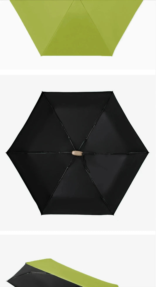 1Pc 55% Off Mini Sun Umbrella Pocket Rain Umbrella Vinyl Folding UV Ultraviolet Protection Sun Shade Pocket Parasol Capsule - MANDOTOS