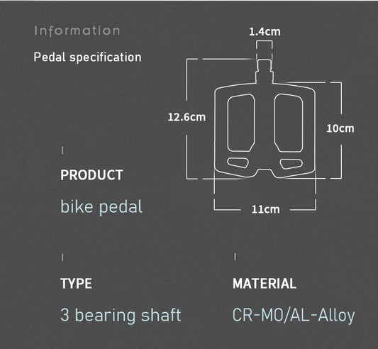 Bike Pedals 9/16 Inch Mountain Bike Pedal Premium Road Bike Pedals Wide Paltform and Lightweight Aluminum Bicycle Pedals