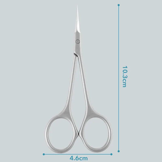 Stainless Steel Cuticle Scissors Dead Skin Remover For Nails Art Clippers Russian Nail Scissors Manicure Curved Tip Scissor - MANDOTOS