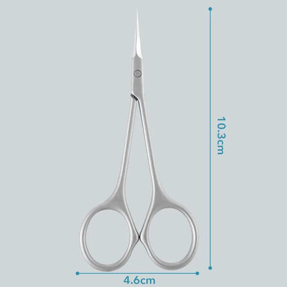 Stainless Steel Cuticle Scissors Dead Skin Remover For Nails Art Clippers Russian Nail Scissors Manicure Curved Tip Scissor - MANDOTOS