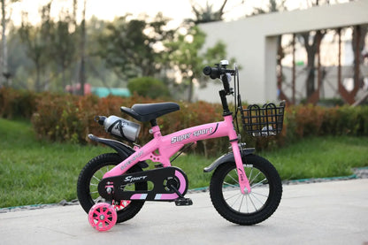 Children's Bicycles for Boys Aged 3-10 Years Old Children Girls Children's Bicycles with Flashing Auxiliary Wheels