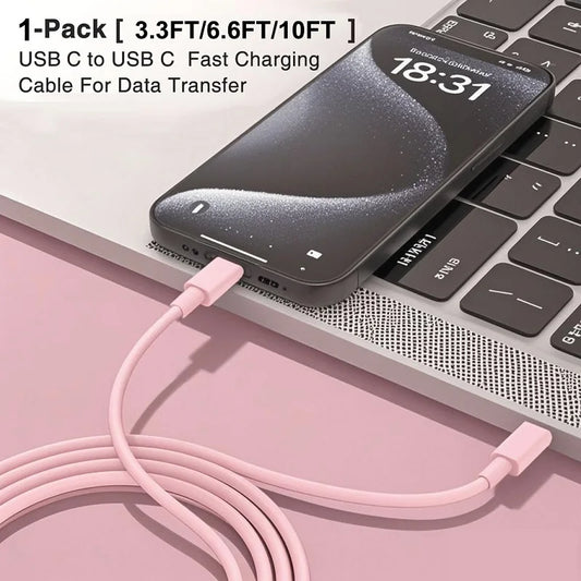 PD 60W Type C to Type C Cable For IPhone 15 16 Fast Charging For Samsung Xiaomi Huawei Type C Data phone Accessories 1M 2M 3M - MANDOTOS