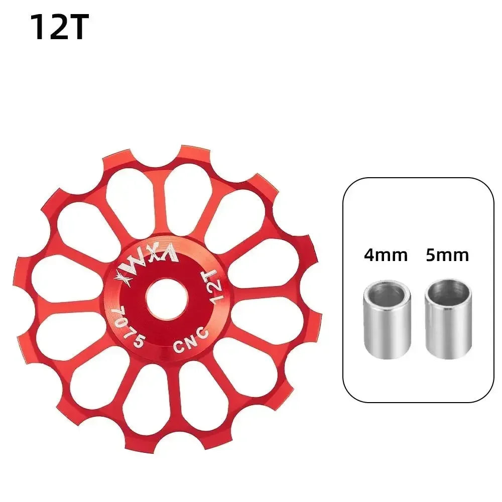 Ceramic Bicycle Guide Wheel, Rear Derailleur, Bearing Axis Adapter, Bike Guide Roller, Jockey Wheel, 10T-17T