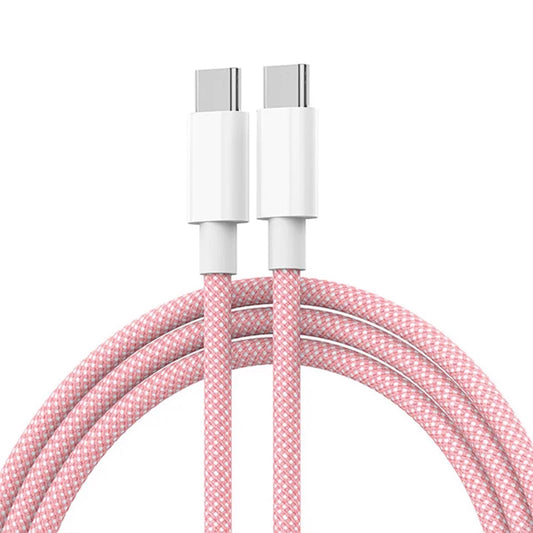 Usb C to Type C Fast Charging PD 60W Mobile Phone Date Cable For Iphone15 Android Samsung Huawei Type C Braided Charger Cable - MANDOTOS