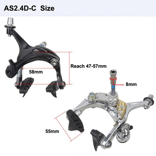 2022New  Road Bike Dual Pivot Calipers Bicycle Brake Racing Aluminum Side Pull Caliper Front Rear Bicycle parts