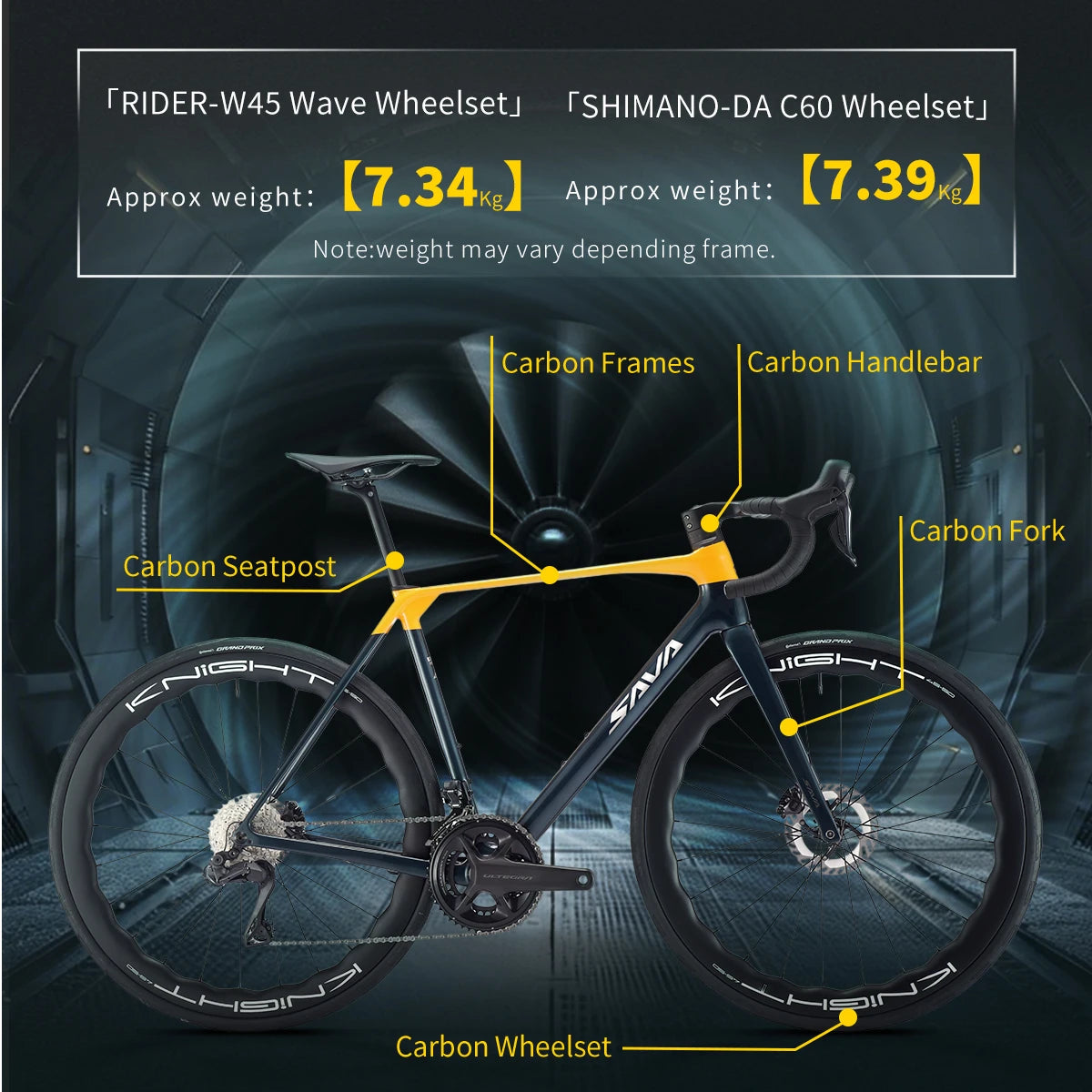 SAVA AEROX SLR8 Full Carbon Fiber Racing Grade Road Bike E-Shift Road Bike with SHIMAN0 ULTEGRA 8170 Di2 Kit UCI+CE Approved