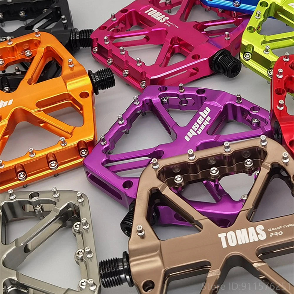 2025 New Bike Pedals  MTB Mountain Road Flat Non-slip CNC 3 Sealed Bearings Green Bicycle Pedals Route Cycling Accessories