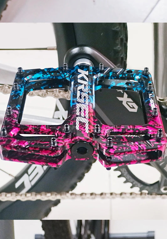 Bike Pedals 9/16 Inch Mountain Bike Pedal Premium Road Bike Pedals Wide Paltform and Lightweight Aluminum Bicycle Pedals