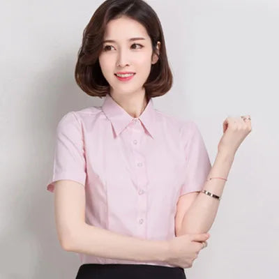 Women Shirts Blouses Women White Shirt Long Sleeve Blouse Female Tops OL Basic Shirt Blouses 2023 Fashion Elegant Woman Clothing - MANDOTOS