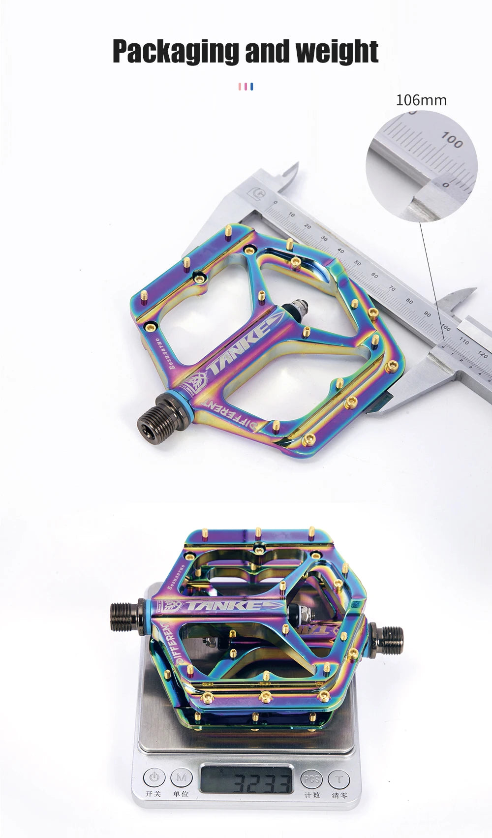 TANKE TP-50 Pedals Sepeda MTB Aluminum Alloy Non-slip Bicycle Pedal Bicycle Pedal Bicycle pedal