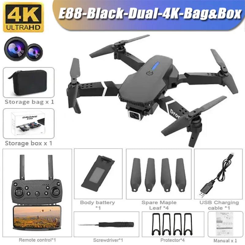 E99 Pro Drone Quadcopter Remote Control Handle Four Axis Aircraft HD 6K Photography UAV Altitude Fixation Helicopter Toys - MANDOTOS