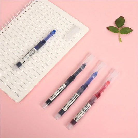 10Pcs/set High Quality Needle Type Gel Pens Straight Liquid Ballpoint Pen Kawaii Stationery School Office Supplies Writing - MANDOTOS
