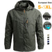 Windbreaker Men Tactical Jacket Waterproof Outdoor Hooded Coat Sports Military European Size S-5XL Field Climbing Thin Outwear - MANDOTOS