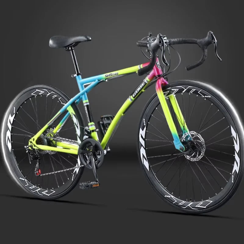 2025 New Road Bike 7/24 Speed Corner Handle Road Racing Bicycle Dual Disc Brake Lightweight Outdoor bicicleta Adult Teenagers