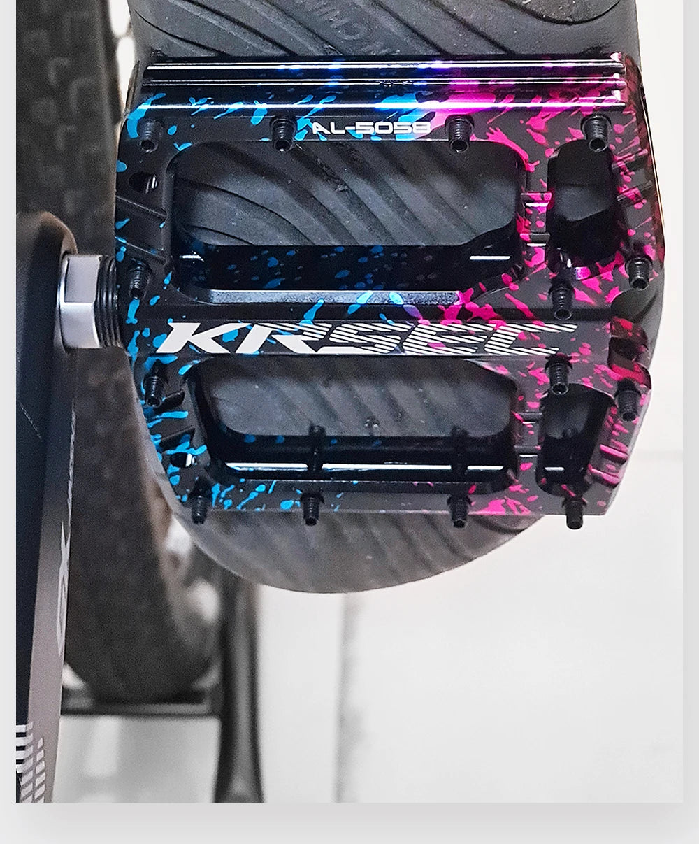 Bike Pedals 9/16 Inch Mountain Bike Pedal Premium Road Bike Pedals Wide Paltform and Lightweight Aluminum Bicycle Pedals