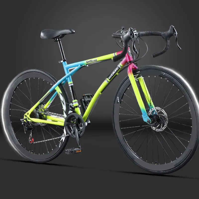 2025 New Road Bike 7/24 Speed Corner Handle Road Racing Bicycle Dual Disc Brake Lightweight Outdoor bicicleta Adult Teenagers