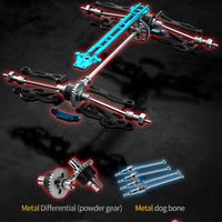 Teeggi 16101 /16102 PRO 1:16 High Speed RC Car With LED Light Drift 70KM/H 4WD RC Off-Road Car Monster Truck Toy For Kid Gifts - MANDOTOS