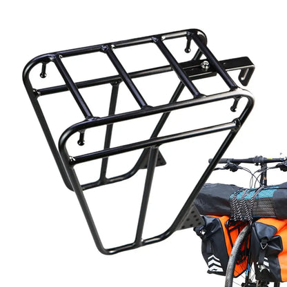 Cycling Cargo Rack Luggage Touring Carrier Racks Front Pannier Rack for Cycling Equipment Stand Footstock for Enhanced Stability - MANDOTOS