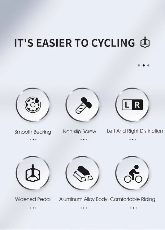 WEST BIKING Bicycle Pedals Sealed DU Bearing Nonslip Pedal Mountain Road Bike Cycling Alloy MTB Pedal Bicycle Accessories