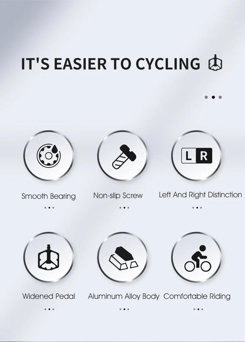 WEST BIKING Bicycle Pedals Sealed DU Bearing Nonslip Pedal Mountain Road Bike Cycling Alloy MTB Pedal Bicycle Accessories