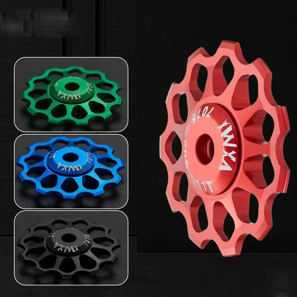 Ceramic Bicycle Guide Wheel, Rear Derailleur, Bearing Axis Adapter, Bike Guide Roller, Jockey Wheel, 10T-17T