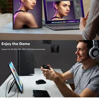 ZEUSLAP 15.6" FHD 100%sRGB 300Nits Ultra thin Back Stand Design Portable Monitor for Phone Gaming Laptop