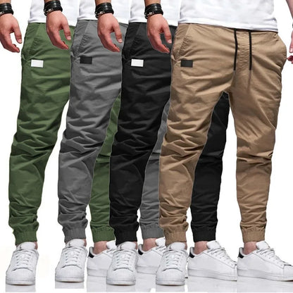 2025New Men's Casual Sports Pants Sweatpants Male Jogger Cargo Harem Pencil Pants Trousers Multi-pocket Sweatwear - MANDOTOS