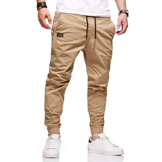 2025New Men's Casual Sports Pants Sweatpants Male Jogger Cargo Harem Pencil Pants Trousers Multi-pocket Sweatwear - MANDOTOS