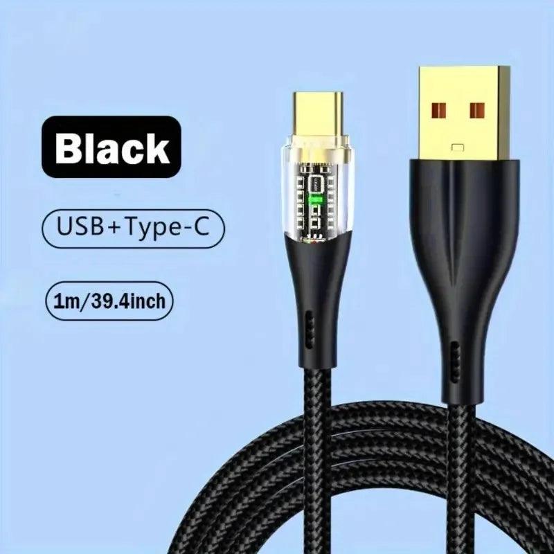 120W USB To Type C Cable Super Fast Charging Data Cord For Xiaomi 12 Redmi Note 11 Samsung S23 S22 Huawei Type-c Charger Cord - MANDOTOS