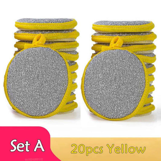 5/10/20Pcs Double Side Dishwashing Sponge Dish Washing Brush Pan Pot Dish Wash Sponges Household Cleaning Kitchen Tools - MANDOTOS