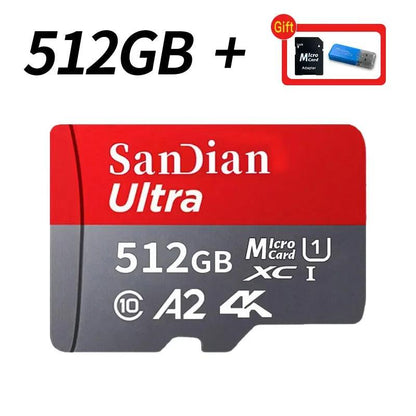 Original Flash Card 512GB Memory Card Large Capacity Micro TF Card 128GB 256GB High Speed SD Cards for PC/Phone/Camera/Mac - MANDOTOS