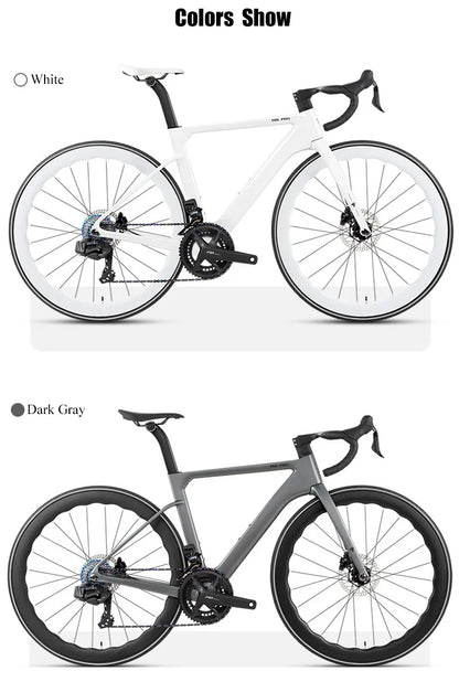 TWITTER 700X25C Carbon Road Bicycle Wireless Men's Hydraulic Disc Racing Bike With WheelTop EDS TX 24S Shifter 50mm Carbon Wheel