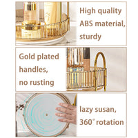 Rotating Makeup Organizer for Vanity, High-Capacity Skincare Storage Perfume Cosmetic Dresser Organizer Countertop 360 Spinning - MANDOTOS