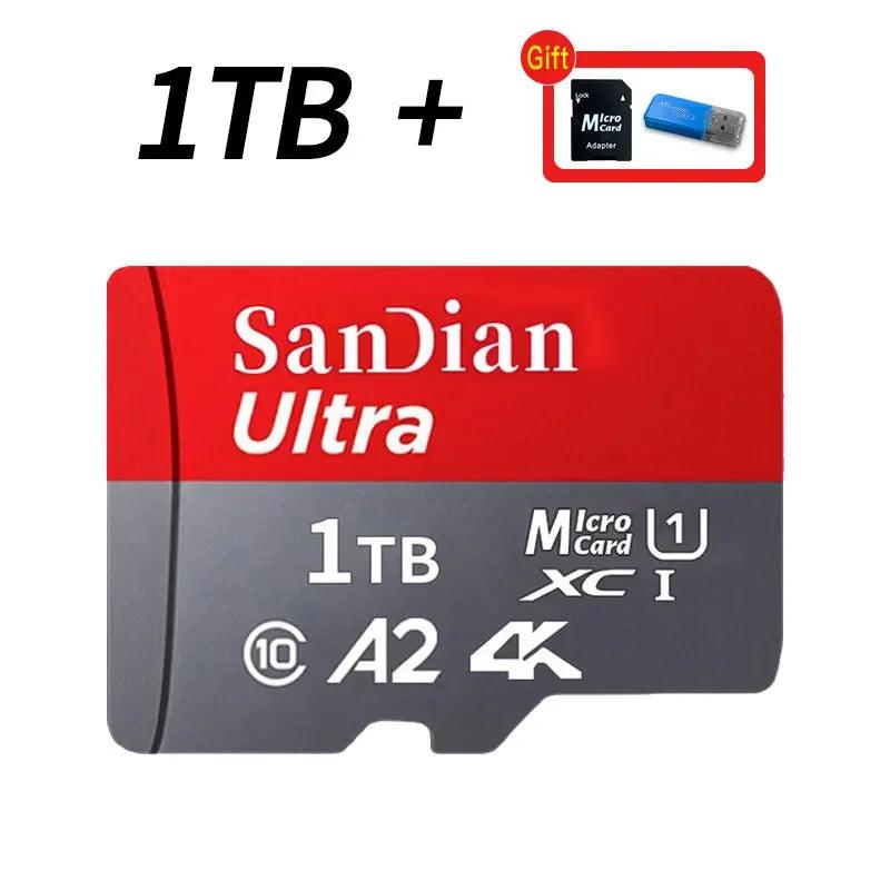 Original Flash Card 512GB Memory Card Large Capacity Micro TF Card 128GB 256GB High Speed SD Cards for PC/Phone/Camera/Mac - MANDOTOS