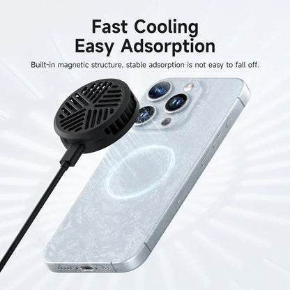 Hagibis Magnetic Cell Phone Cooler Universal Cooling Fan Mobile Phone Radiator for iPhone 16 Pro Black Shark Gaming Live Stream - MANDOTOS