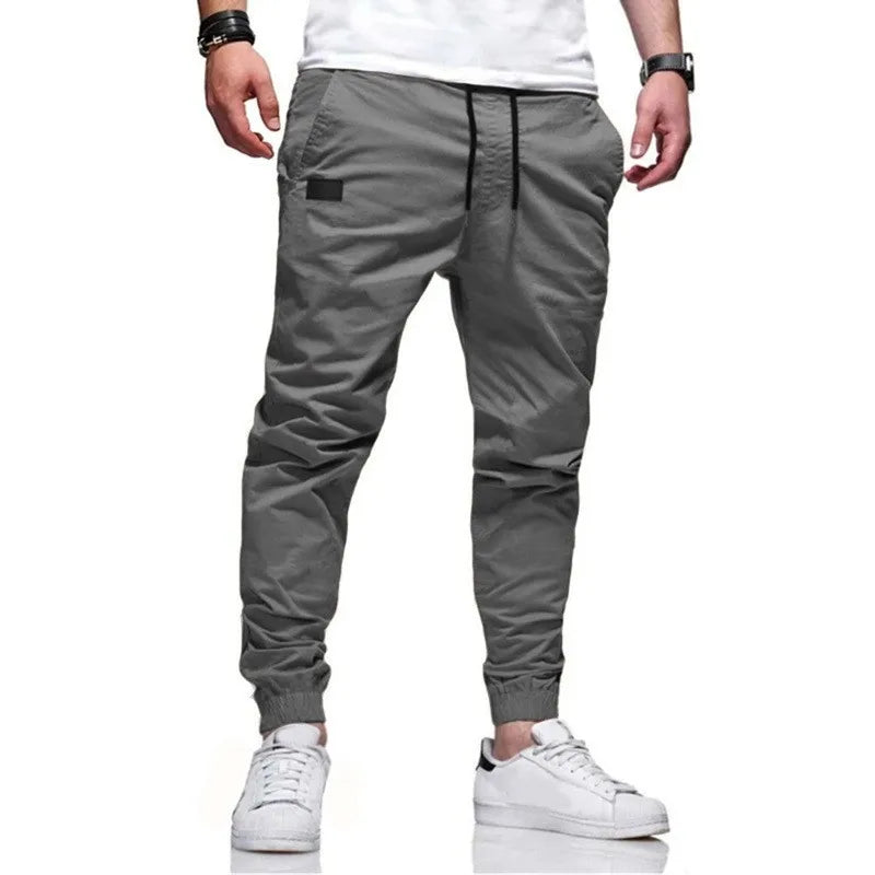 2025New Men's Casual Sports Pants Sweatpants Male Jogger Cargo Harem Pencil Pants Trousers Multi-pocket Sweatwear - MANDOTOS