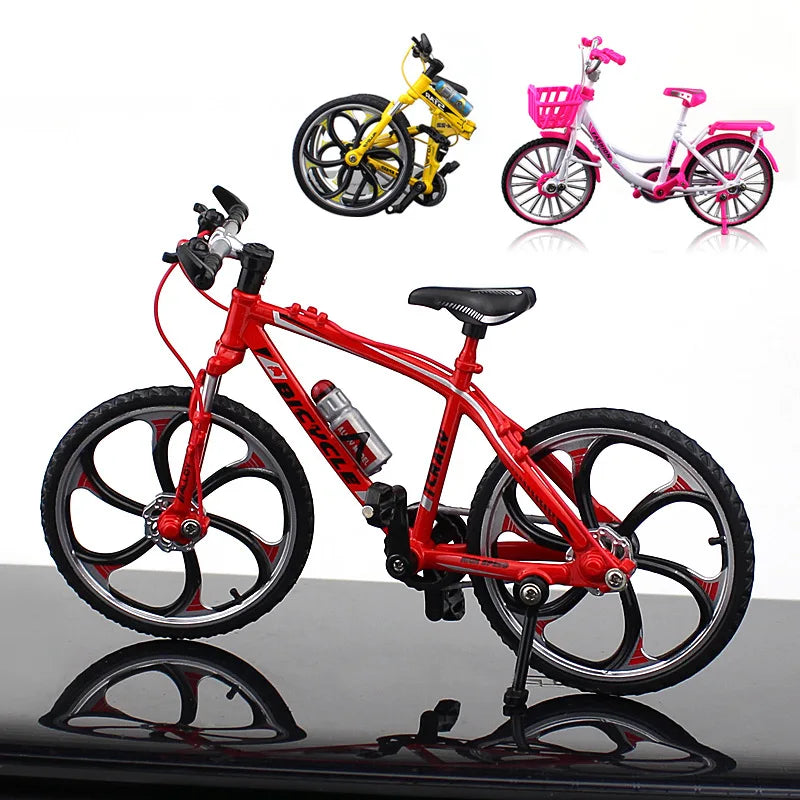 Creative Alloy Bicycle Model Ornament Mini Metal Bike Toy Collectible