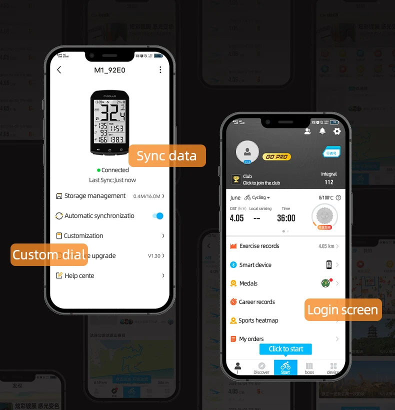 ROCKBROS Bicycle Computer GPS 5.0 ANT Bluetooth Waterproof Wireless Cyclocomputer Speedometer Bike Stopwatch Bike Accessories - MANDOTOS