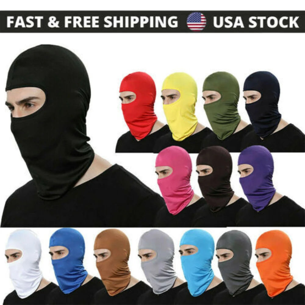 Balaclava Full Face Mask UV Protection Ski Sun Hood Tactical Motorcycle Helmet Bandana Neck Windproof Face Shield Biker Mask - MANDOTOS